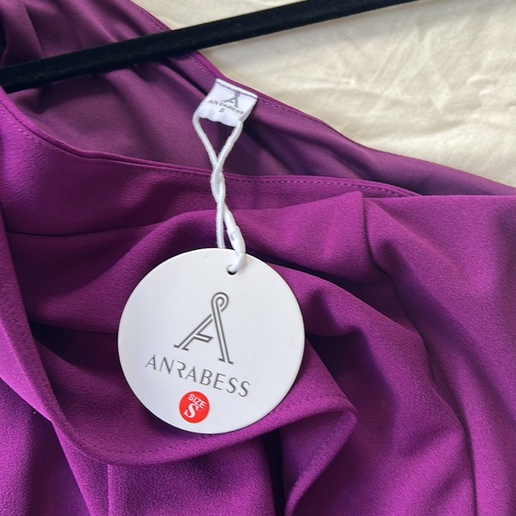 Purple One Shoulder Cocktail Dress - Picture 6 of 6